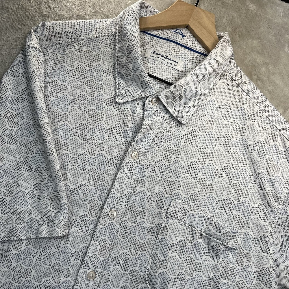 Tommy Bahama Shirt Mens 2XL The San Lucio Stretch IslandZone Geometric